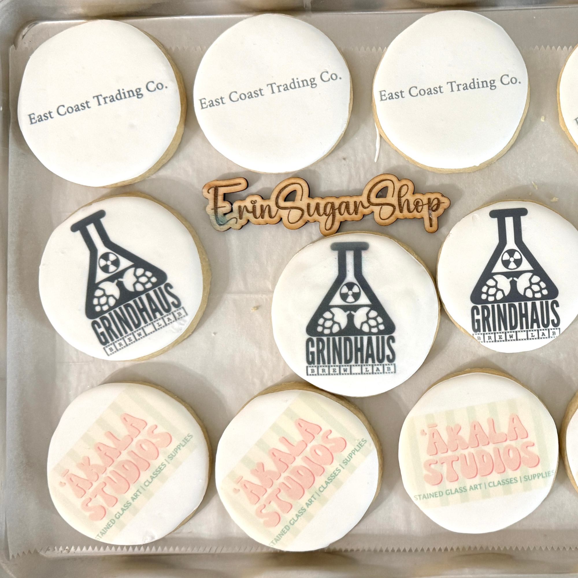 Logo sugar cookies/edible image printed sugar cookies